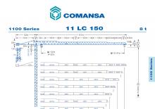Macalare turn - deplasare cărucior pe braț - rotire în partea superioară Comansa 11LC150