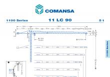 Macalare turn - deplasare cărucior pe braț - rotire în partea superioară Comansa 11LC90