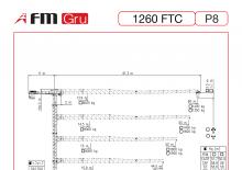 Macalare turn - deplasare cărucior pe braț - rotire în partea superioară FM-Gru 1260 FTC P8
