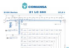 Macalare turn - deplasare cărucior pe braț - rotire în partea superioară Comansa 21LC660