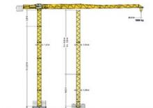 Macalare turn - deplasare cărucior pe braț - rotire în partea superioară Liebherr 30 EC-B 2,5