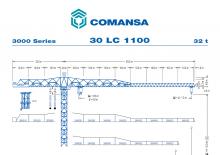 Macalare turn - deplasare cărucior pe braț - rotire în partea superioară Comansa 30LC1100