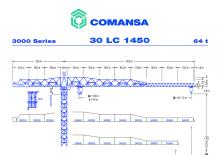 Macalare turn - deplasare cărucior pe braț - rotire în partea superioară Comansa 30LC1450