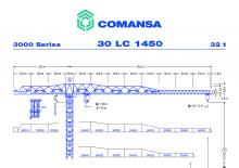 Macalare turn - deplasare cărucior pe braț - rotire în partea superioară Comansa 30LC1450