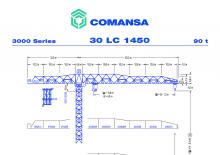 Macalare turn - deplasare cărucior pe braț - rotire în partea superioară Comansa 30LC1450