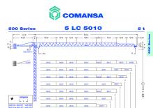 Macalare turn - deplasare cărucior pe braț - rotire în partea superioară Comansa 5LC5010