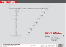 Macalare turn - deplasare cărucior pe braț - rotire în partea superioară Wolffkran 6015.8 clear