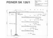 Macalare turn - deplasare cărucior pe braț - rotire în partea superioară Terex Peiner SK 126/1-Es-TS 19.1