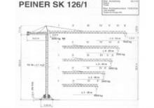 Macalare turn - deplasare cărucior pe braț - rotire în partea superioară Terex Peiner SK 126/1-Fs-TS 19.1