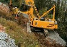 Macarale pe șenile - braț cu zăbrele Sennebogen 670 R