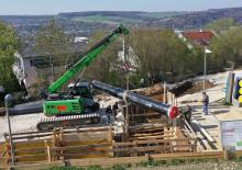 Macarale pe șenile - braț telescopic Sennebogen 613E