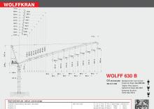 Macarale turn - braț mobil - rotire în partea superioară Wolffkran 630 B