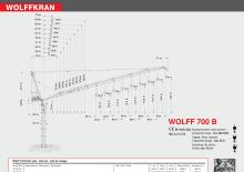 Macarale turn - braț mobil - rotire în partea superioară Wolffkran 700 B