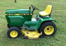 Mașini de tuns iarba Ride on și Tractoare de grădină John Deere 214