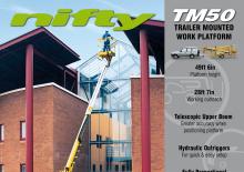Nacele cu braț articulat montate pe camion Niftylift TM 50