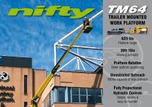 Nacele cu braț articulat montate pe camion Niftylift TM 64