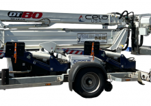 Nacele cu braț articulat montate pe trailer CELA DT-80