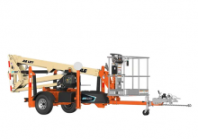 Nacele cu braț articulat montate pe trailer JLG ET350