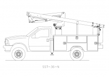 Nacele cu braț articulat montate pe trailer Versalift SST-36-N