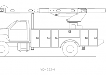 Nacele cu braț articulat montate pe trailer Versalift VO-252-REAR