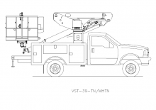 Nacele cu braț articulat montate pe trailer Versalift VST-39-MHTN
