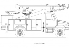 Nacele cu braț articulat montate pe trailer Versalift VST-6000-I
