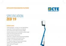 Nacele cu braț articulat montate pe trailer CTE Z 19