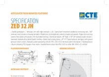 Nacele cu braț articulat montate pe trailer CTE Z 32