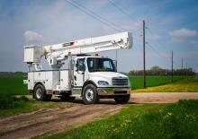 Nacele telescopice montate pe camion Terex Optima TC55