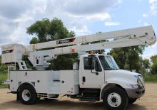 Nacele telescopice montate pe camion Terex Optima TCX55