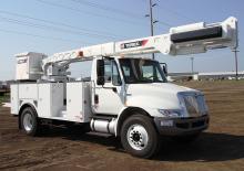 Nacele telescopice montate pe camion Terex SCM55