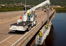 Nacele cu braț articulat montate pe trailer Aspen Aerials  A-52