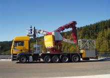 Nacele cu braț articulat montate pe camion Moog MBL 1600 T