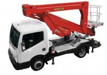 Nacele cu braț articulat montate pe trailer Palfinger P 240 AXE