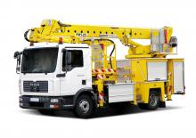 Nacele telescopice montate pe camion Bumar PMT-25 