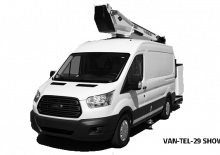 Nacele telescopice montate pe camion Versalift VANTEL-29-IH