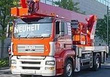 Nacele telescopice montate pe camion WUMAG WT 370