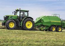 Prese de balotat pătrate + Prese de boltat de densitate mare John Deere 1434
