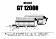 Remorci cu tocător pentru siloz Kemper GT 8000 L