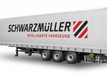 Semi-trailere cu platformă cu prelată Schwarzmüller 3-axle mega sliding tarpaulin platform semitrailer