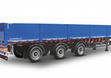 Semi-trailere cu platformă cu prelată Schwarzmüller 3-axle platform semitrailer prepared for mobil crane