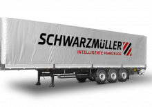 Semi-trailere cu platformă cu prelată Schwarzmüller 3-axle sliding tarpaulin platform semitrailer - coil - combined transport