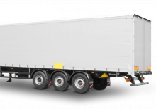 Semi-trailere cu platformă cu prelată Schwarzmüller 3-axle sliding tarpaulin platform semitrailer - combined transport