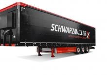 Semi-trailere cu platformă cu prelată Schwarzmüller 3-axle ultralight sliding tarpaulin platform semitrailer - paper rolls
