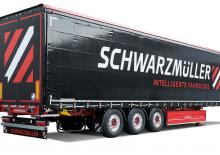 Semi-trailere cu platformă cu prelată Schwarzmüller 3-axle ultralight sliding tarpaulin platform semitrailer
