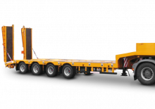 Semi-trailere cu platformă joasă Schwarzmüller 4-axle low loader semitrailer with offset platform - reinforced - extendible