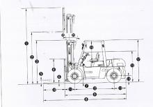 Stivuitoare frontale diesel TCM FD 80 Z 8