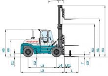 Stivuitoare frontale diesel Konecranes SMV 25-1200 B