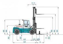 Stivuitoare frontale diesel Konecranes SMV 45-1200 B