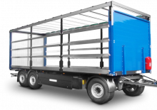 Trailere cu platformă cu prelată Schwarzmüller 3-axle sliding tarpaulin platform trailer